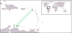 Hollanda Antilleri adlı özerk bölgenin içerdiği topraklar.