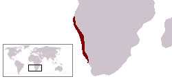 Namib Çölü Harita Konumu