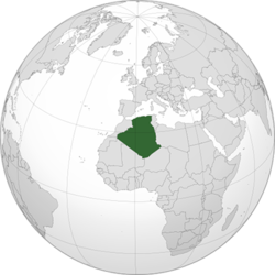  Cezayir konumu (yeşil)