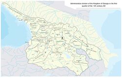 Gürcistan'ın altın çağında Ortaçağ Gürcistan Krallığı'nın idari bölünmesi.