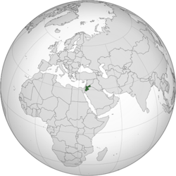 Ürdün'ün Dünya haritasındaki Konumu