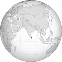 Sri Lanka haritadaki konumu