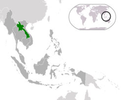 Laos haritadaki konumu