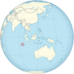 Cocos-Adaları'nın Dünya Haritasındaki Konumu