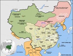1820'de Qing Hanedanı toprakları