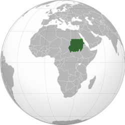 Sudan'nın Dünya Haritasındaki Konumu