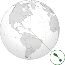 Saint Kitts ve Nevis haritadaki konumu