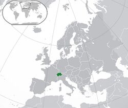 İsviçre'nin Avrupa Haritasındaki Konumu