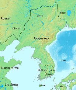 476 yılı Koguryo sınırları