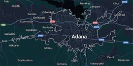 Adana'nın Türkiye'deki konumu