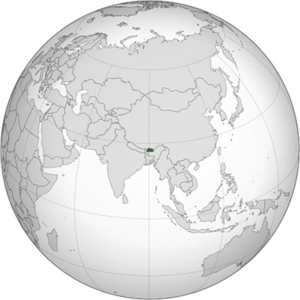Bhutan Dünya Haritasındaki Konumu.png
