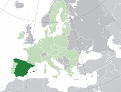 İspanya'nın Avrupa Haritasındaki Konumu