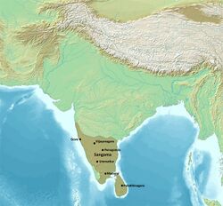 Vijayanagara İmparatorluğu'nun Sangama Hanedanlığı Haritası