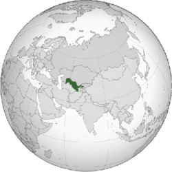 Özbekistan'ın Dünya haritasındaki Konumu
