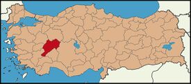 Afyonkarahisar'ın Türkiye'deki konumu