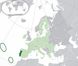 Portekiz haritadaki konumu