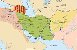 19. yüzyılda Kaçar hanedanı altında İran Haritası