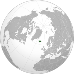 İzlanda'nın Dünya Haritasındaki Konumu