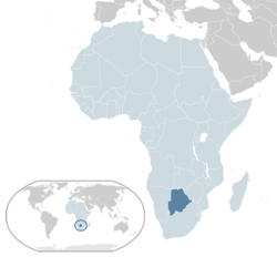 Botsvana haritadaki konumu