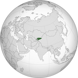 Kırgızistan haritadaki konumu