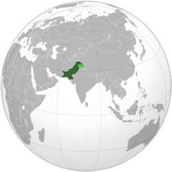 Pakistan İslam Cumhuriyeti haritadaki konumu