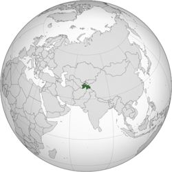 Tacikistan haritadaki konumu