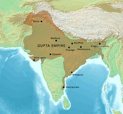 Gupta İmparatorluğu Haritası