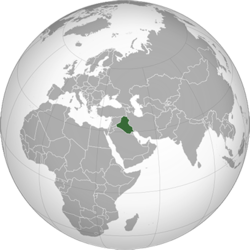 'Irak''ın konumu (koyu yeşil)