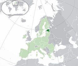 Estonya haritadaki konumu