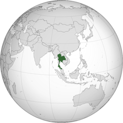 Tayland haritadaki konumu