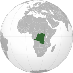 Kongo Demokratik Cumhuriyeti haritadaki konumu