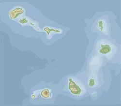 Yeşil Burun Adaları Kabartmalı Harita
