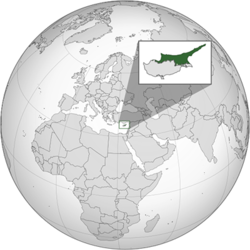 Kuzey Kıbrıs Türk Cumhuriyeti haritadaki konumu