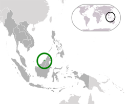 Brunei haritadaki konumu
