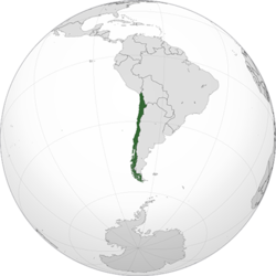 Şili'nin Dünya Haritasındaki Konumu