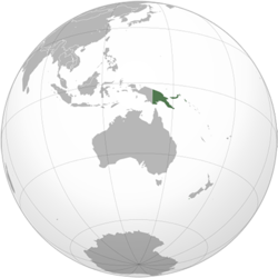 Papua Yeni Gine Bağımsız Devleti haritadaki konumu